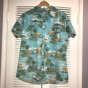 Hang Ten Men’s Button Up Hawaiian Shirt Size XL